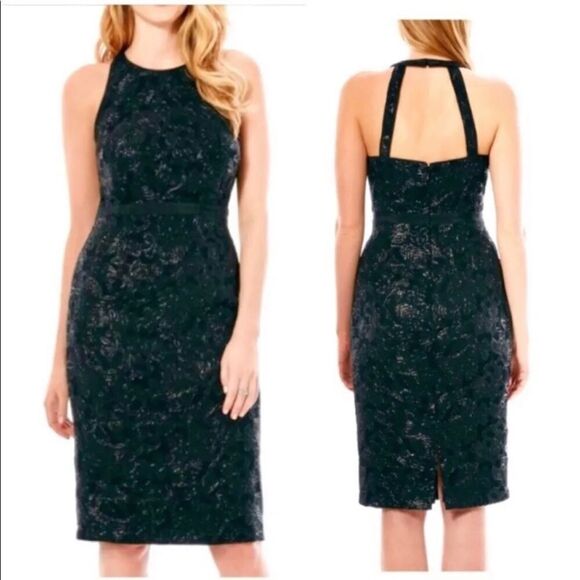 NWT Laundry by Shelli Segal Black Beaded Dress